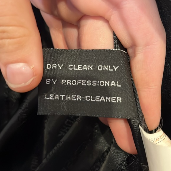 Vintage Women's Black Leather Jones New York Coat Jacket Blazer size lagre - Picture 6 of 11